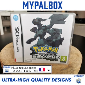 Ds Game Case for Pokémon White (french) | Pokémon White Gamebox | Retro replacement box | Custom cartridge box [Premium Quality]