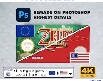 Etiqueta de repuesto para The Legend of Zelda: The Minish Cap (PAL/USA) | Adhesivo para cartucho del juego Zelda Minish Cap | Calidad premium