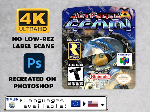 N64 Label for Jet Force Gemini (PAL/USA) | Highest Fidelity