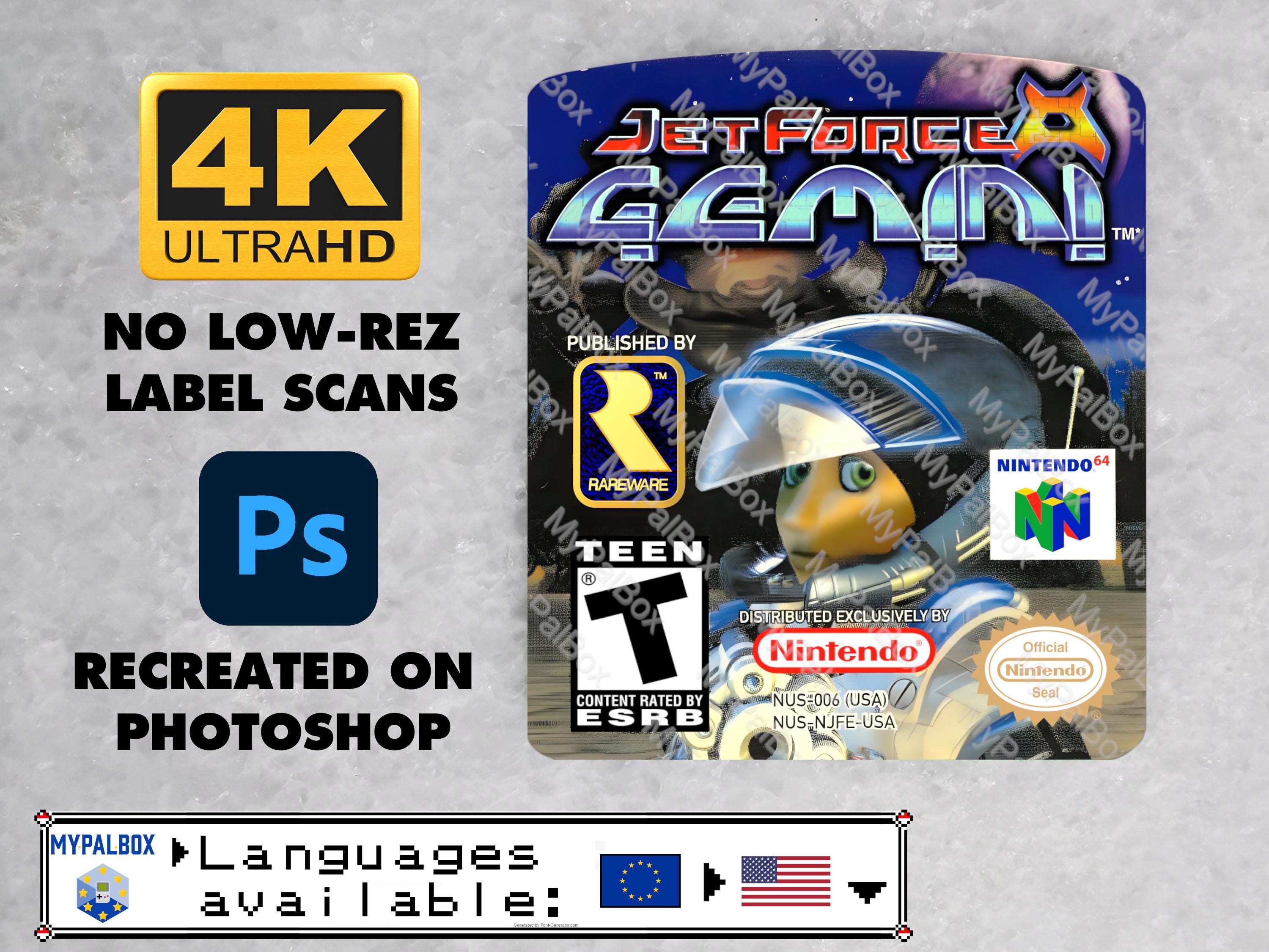 N64 Label for Jet Force Gemini (PAL/USA) | Highest Fidelity
