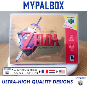 Peut inclure: Une cartouche de jeu Nintendo 64 dorée pour The Legend of Zelda: Ocarina of Time. L'étui du jeu est dans une pochette en plastique protectrice. Le jeu est classé E pour tout le monde par l'ESRB. Le jeu est disponible en anglais, français et néerlandais.