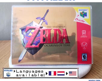 Universal N64 Game Case for The Legend of Zelda : Ocarina of Time (FAH/USA) | Custom Game Box for Zelda 64 on Nintendo 64 | Premium Quality