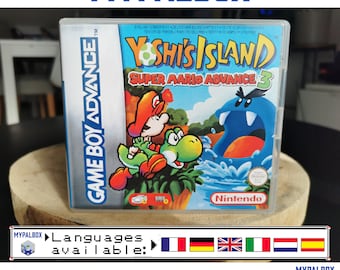 Estuche de DS para Yoshi's Island / Super Mario Advance 3 (PAL) | Estuche de Yoshi de colección para cartuchos de juegos retro [Calidad premium]