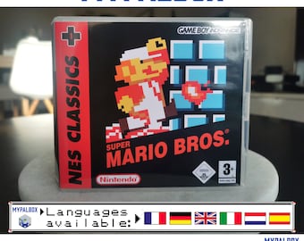 Ds Game Case for Super Mario Bros. NES Classics (PAL)|  Custom box for Mario on GBA | Gameboy Advance collector Gamebox [Premium Quality]