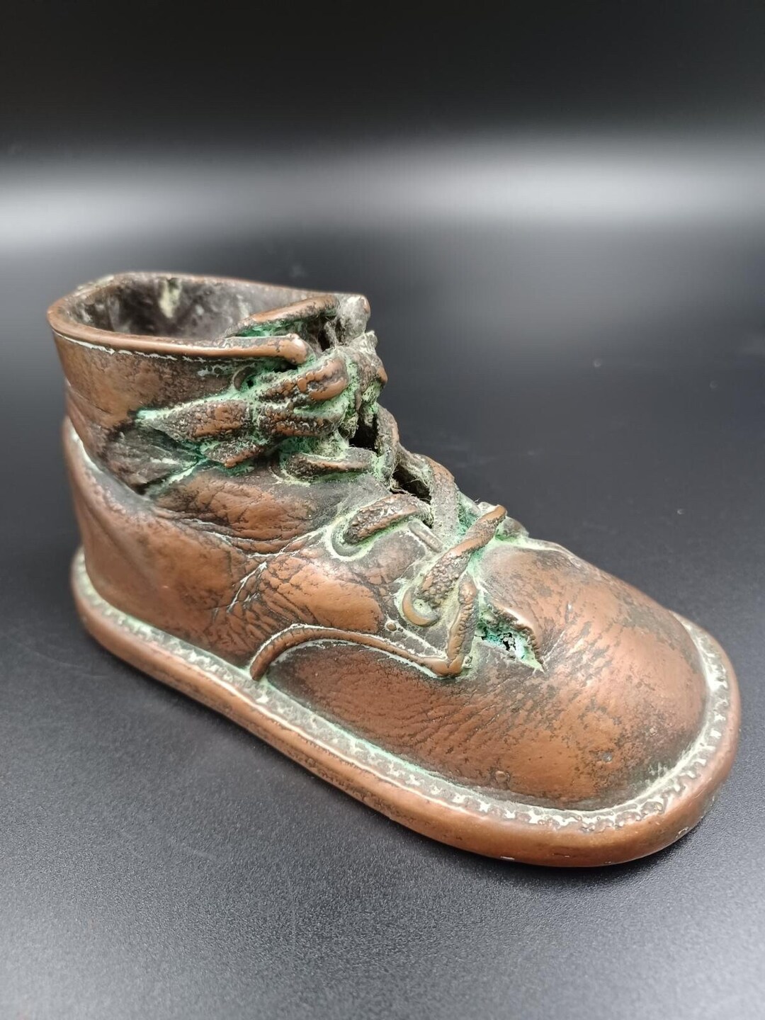 Vintage Bronze Dipped Baby Shoe/sculpture 2.5t X Etsy