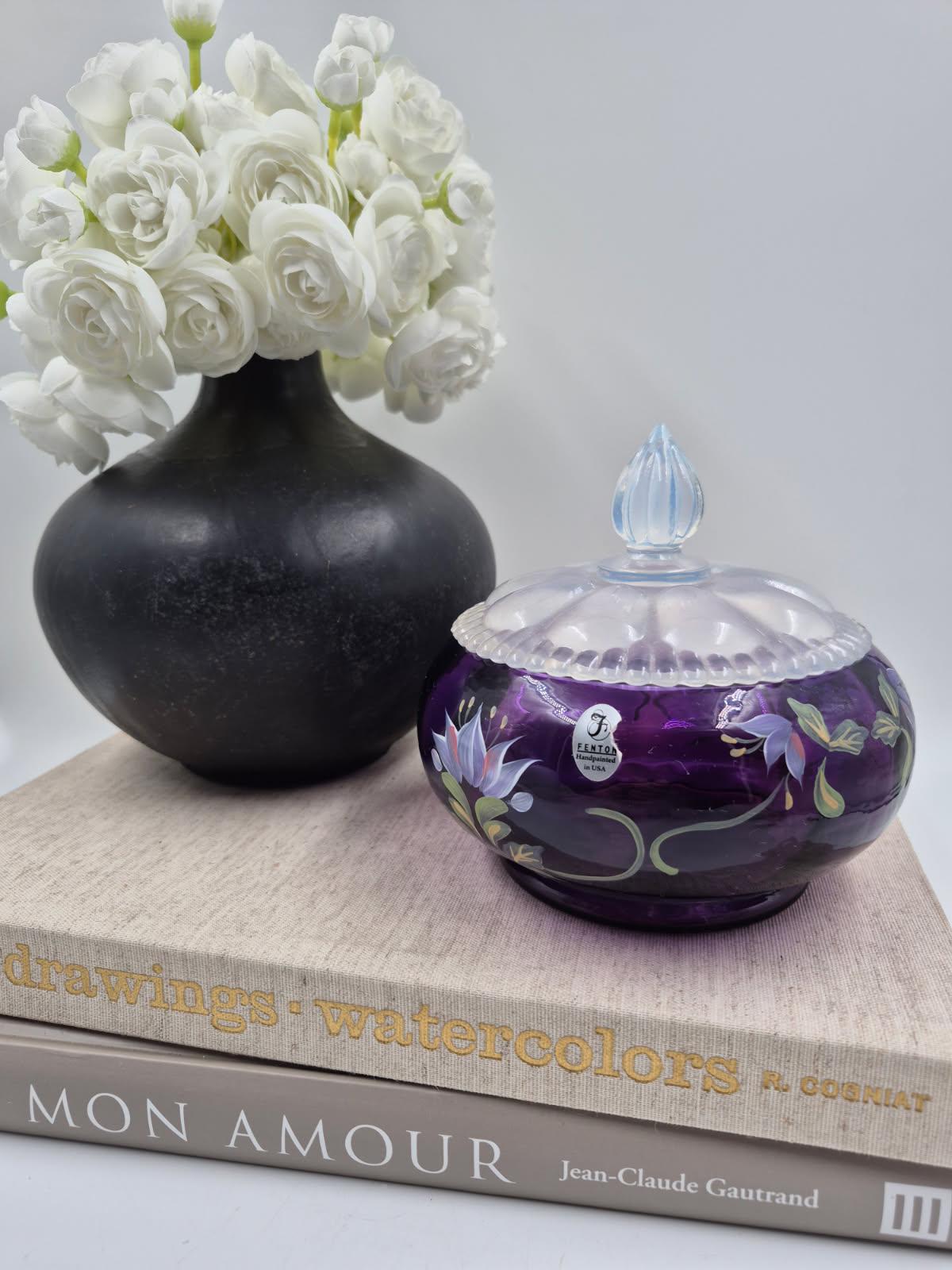 Fenton Glass Boxes - Etsy