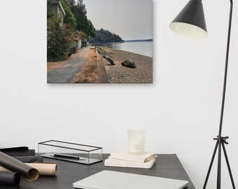 Beach Houses on Island printed on canvas / wall art / photo / nature / relaxing