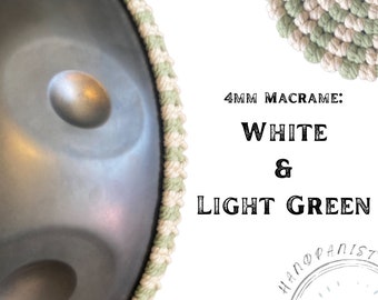 Handpan Rim Braid (White & Green)