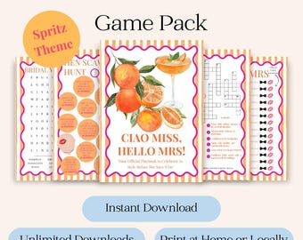 Italienische Riviera Hen Do Party Pack - Lustige Spiele & Aktivitäten für Hen Dos/Junggesellinnenabschiede