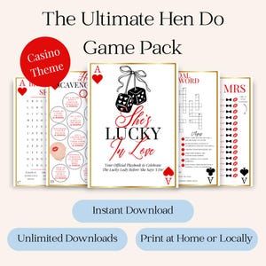 Lucky in Love Hen Do Party Pack – Fun Games & Activities for Hen Dos/Bachelorette Parties