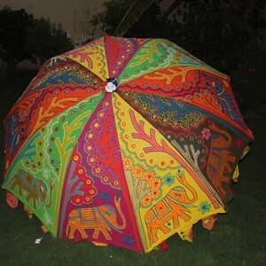 Indiano artigianale decorativo per bambini ombrello mix lotto 10pc Nozze Accessori Ombrelli ombrelloni da festa da ricamo 