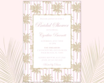Palm Beach Invitation Bridal Shower | Palm Tree Bridal | Tropical Bridal Shower | Tropical Wedding