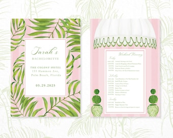 Palm Beach Bachelorette Itinerary | Pink Tropical Weekend (Digital Download)