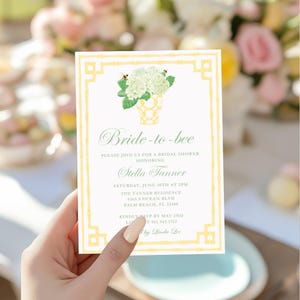 Meant to Bee Bridal Shower Invitation | Grandmillennial Meant to Bee Shower | Yellow Bee Bridal Shower | Grandmillennial Bride-to-Bee Shower