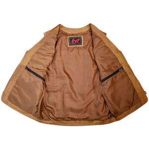Mens Handmade High Quality Hunting Vest, Fishing Vest, Leisure Vest, Leather Vest Casual Motorcycle Biker Leather Vest. Leather Waistcoat image 2