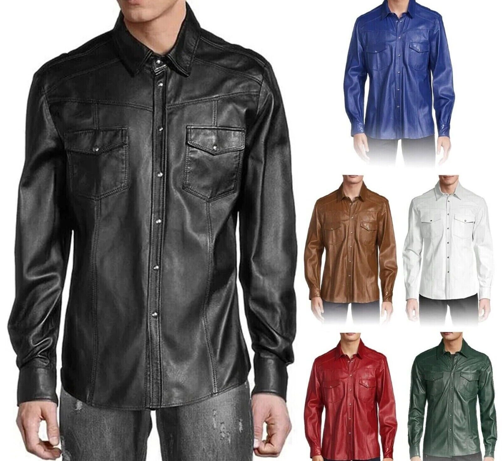 Chemise en cuir homme new arrivals
