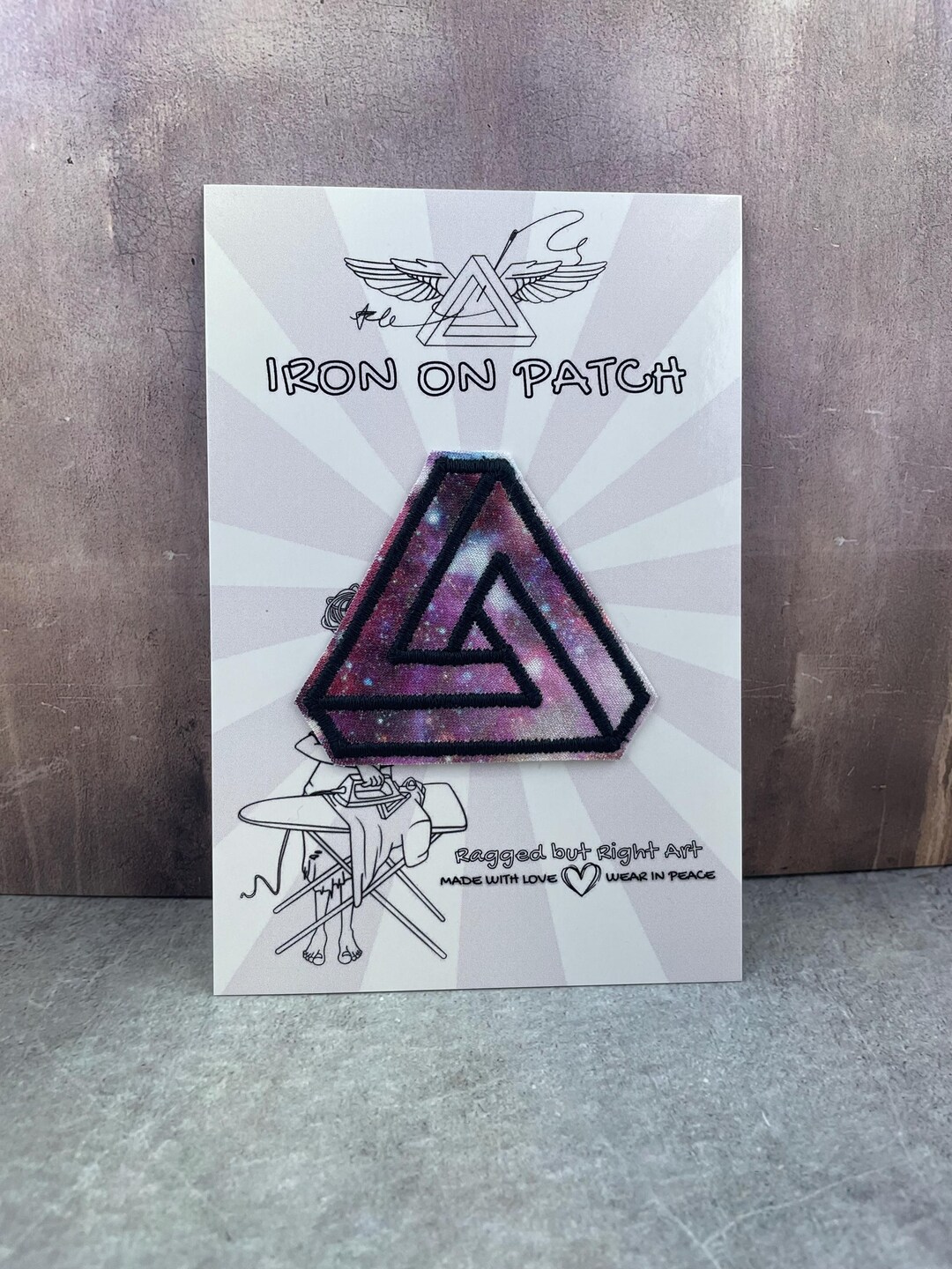 Triangular Space Patch Penrose Triangle Cosmic Space Fabric Patch | Optical Illusion Art ...