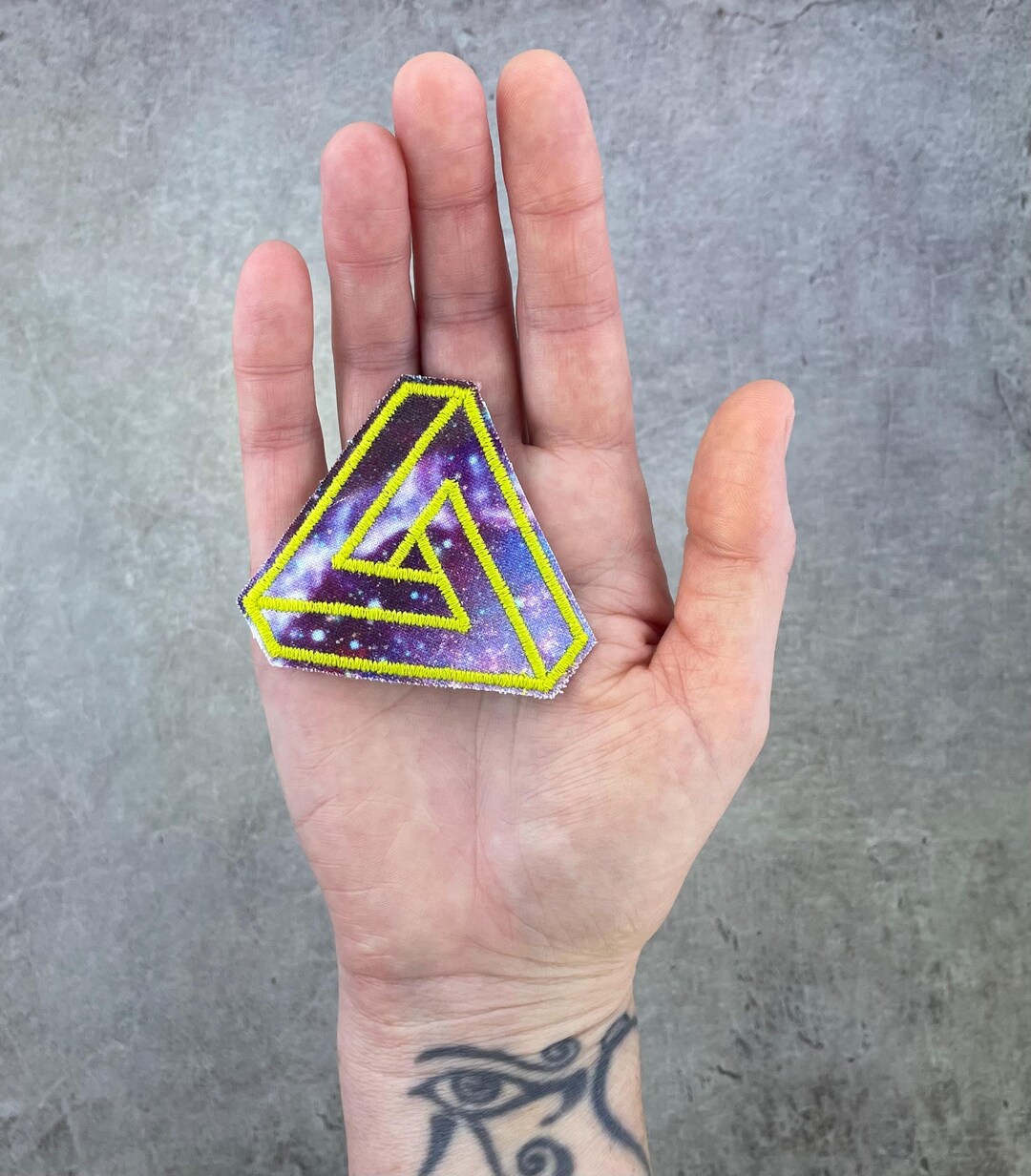 Triangular Space Patch Penrose Triangle Cosmic Space Fabric Patch | Optical Illusion Art ...