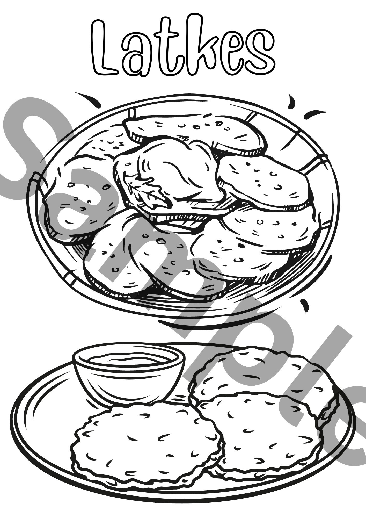 latkes-coloring-pages