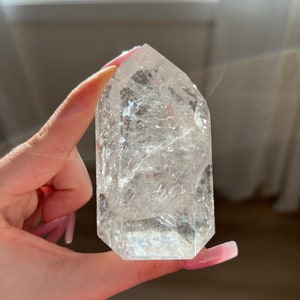 Fire and Ice Tower- Fire and Ice Quartz - Crackle Quartz - Crackle Quartz Tower