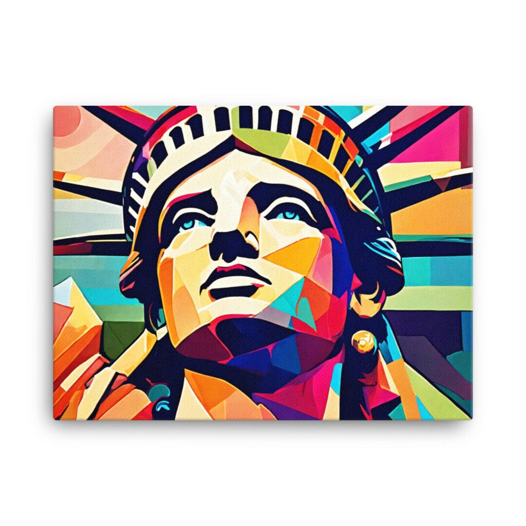 Statue of Liberty, Lady Liberty, New York City Canvas Wall Art, Modern