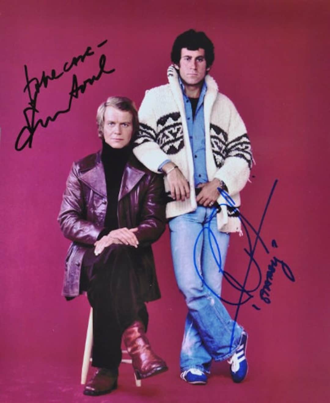 STARSKY AND HUTCH Cast Signed Photo X2 David Soul, Paul Michael Glaser
