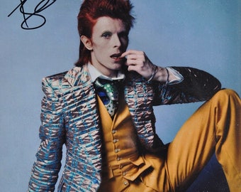 デヴィッド・ボウイ＆ミック・ジャガー ローリング・ストーンズ サイン