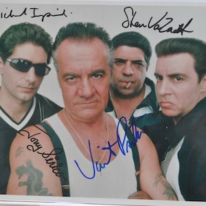 THE SOPRANOS CAST Signed Photo x4- Tony Sirico, Michael Imperioli, Steven Van Zandt, Vincent Pastore w/coa