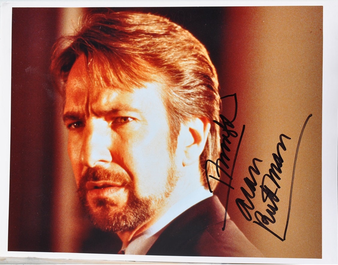 アランリックマン　額入りプリント写真　デジタルサイン入り　新品 Alan rickman signed - Etsy 日本