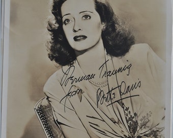 BETTE DAVIS Signed Autographed Photo  w/COA