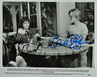JACQUELINE Bisset & Candice Bergen Signed Photo - Rich AND FAMOUS w/coa