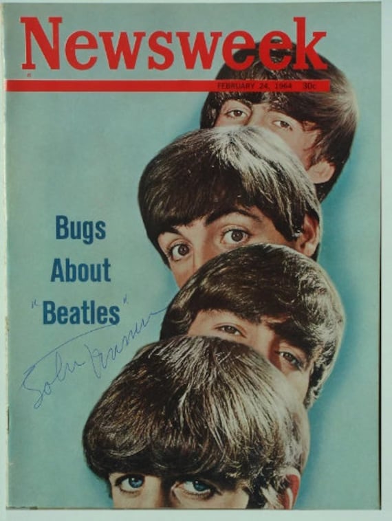 JOHN LENNON Signed NEWSWEEK Magazine Feb 24, 1964 - the Beatles