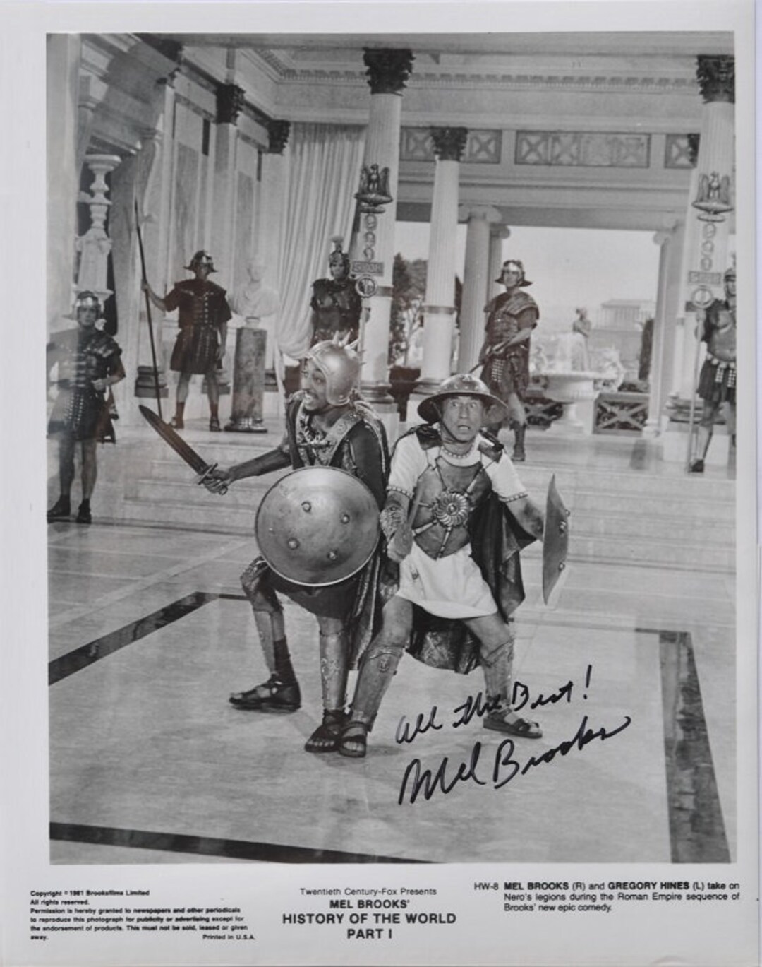 Buy MEL BROOKS Signed Photo History of the World, Part W/coa Online in  India