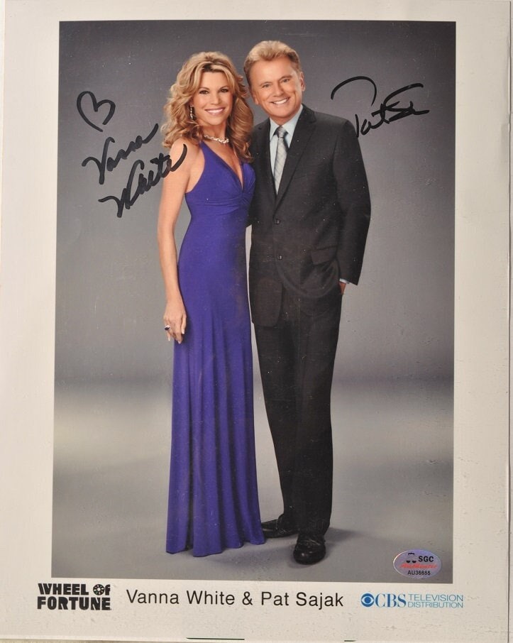 Vanna White & Pat SAJAK Signed Photo Wheel of Fortune W/coa Etsy