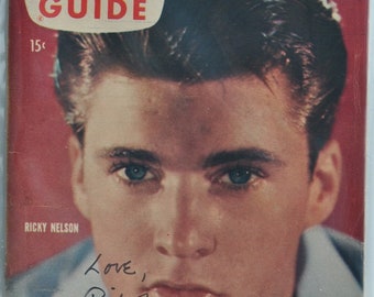 RICKY NELSON Signed TV Guide Dec 28-Jan 3, 1957 - Ozzie and Harriet w/coa