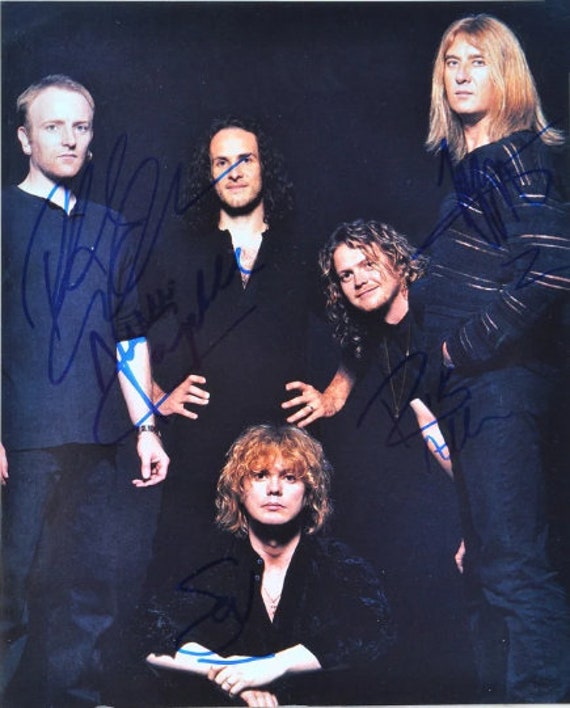 DEF LEPPARD 直筆サイン入り写真 X5 - ジョー・エリオット、リック 