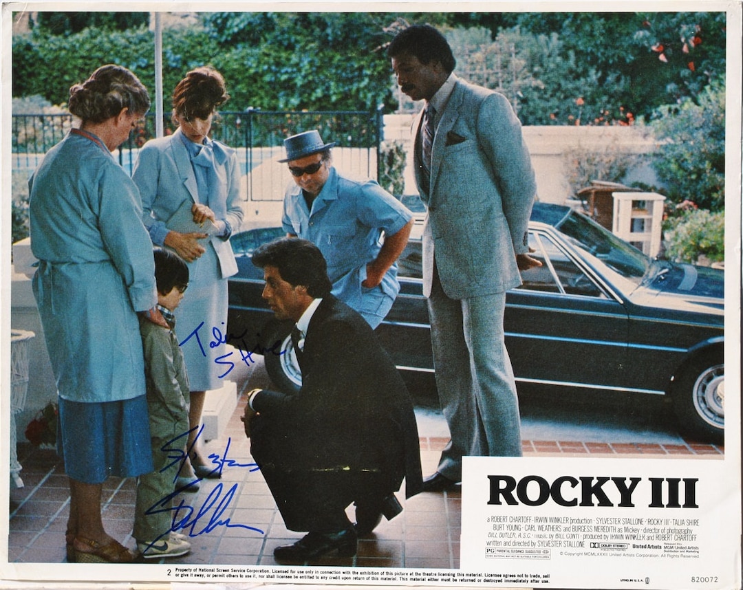 シルベスター・スタローン 直筆サイン入り写真 - ロッキー3 - 11x14