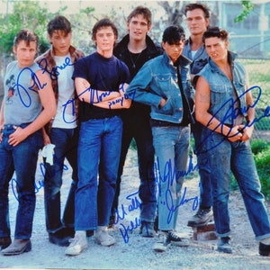 THE OUTSIDERS cast X6 Signed Photo - Tom Cruise, Matt Dillon, Rob Lowe + 11x14 w/COA