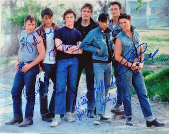 THE OUTSIDERS Cast X6 Signed Photo - Tom Cruise, Matt Dillon, Rob