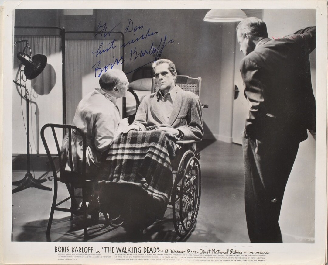 BORIS KARLOFF Signed Photo - the Walking Dead - Frankenstein - the