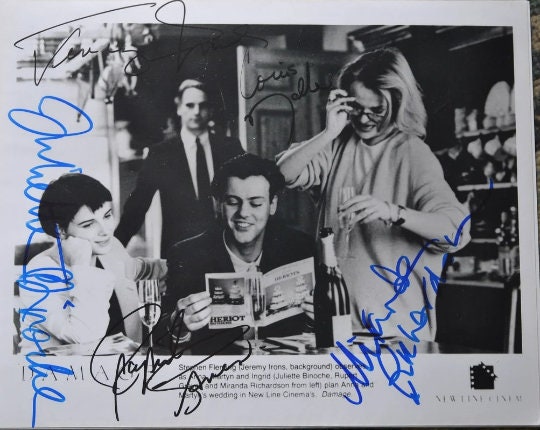 DAMAGE CAST SIGNED Photo X5 Director-louis Malle and -  Hong Kong
