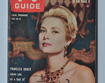 グレース・ケリー直筆サイン入り TVガイド誌 1963年2月16日～22日号