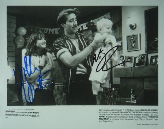 RAISING ARIZONA キャストサイン入り写真 x2 - ニコラス・ケイジ 