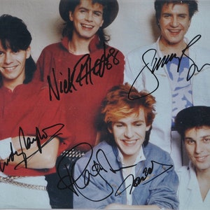 DURAN DURAN SIGNED Photo x5 - S. LeBon, J. Taylor, R. Taylor, N. Rhodes, A. Taylor  w/coa