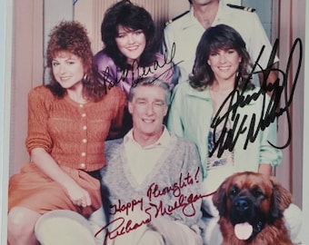 EMPTY NEST CAST Signiertes Foto X5- Richard Mulssigan, David Freizeit, Park Overall, Christy McNichol, Dinah Manoff w / coa