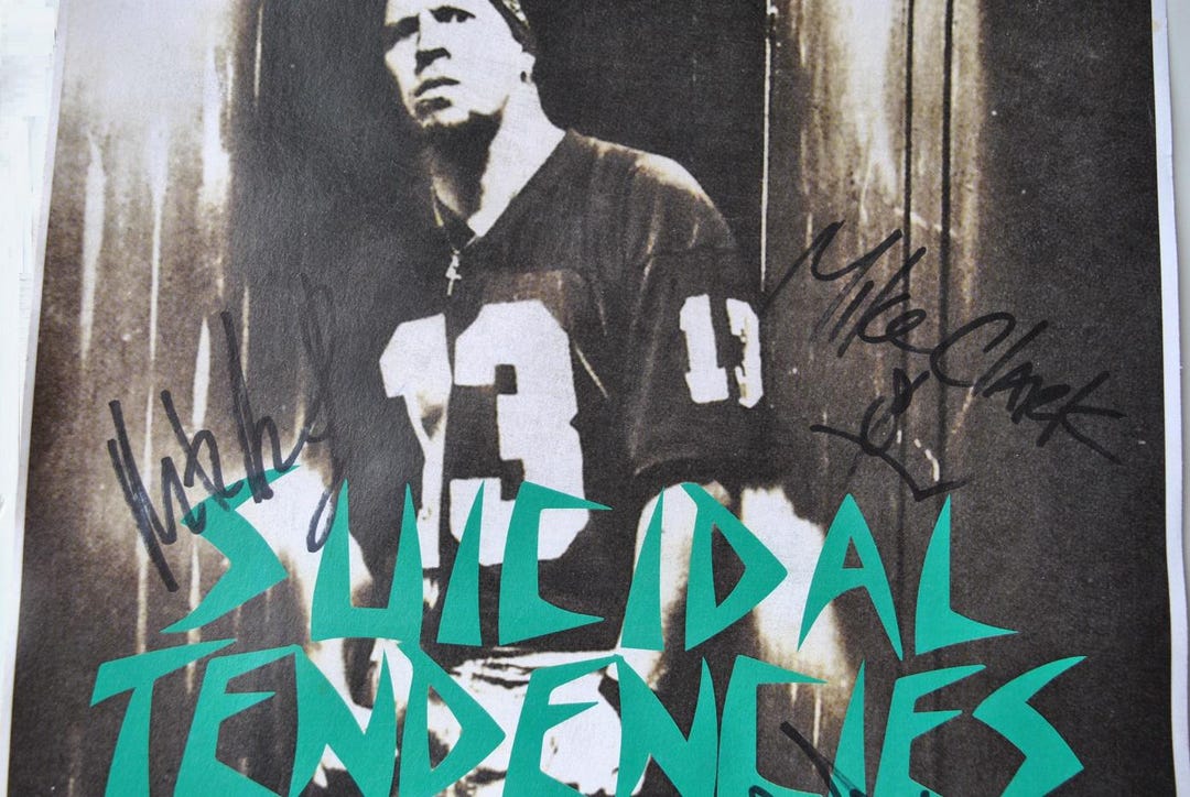 超希少【SUICIDAL TENDENCIES 】made in USA 当時物 SUICIDAL TENDENCIES Signed 1994 Concert Tour Poster X5 – Mike Muir