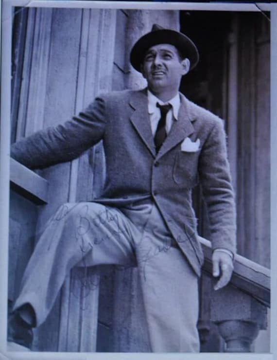 ヴィヴィアン・リーとクラーク・ゲーブル直筆サイン入り写真