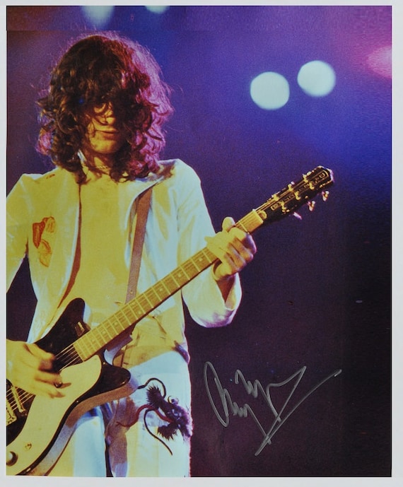 JIMMY PAGE Signed Photo - Led Zeppelin W/coa - Etsy