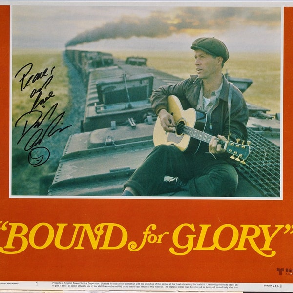 DAVID CARRADINE Signed Photo - Bound For Glory - 11"x 14" w/coa