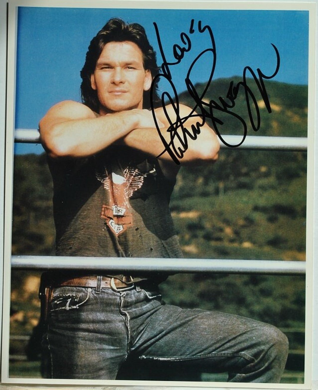 PATRICK SWAYZE SIGNED Photo Road House, Ghost, Point Break W/coa Etsy
